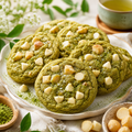 Gluten-free Matcha-Macadamia Cookies