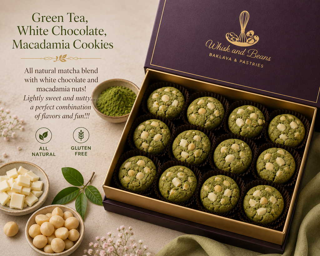 Gluten-free Matcha-Macadamia Cookies