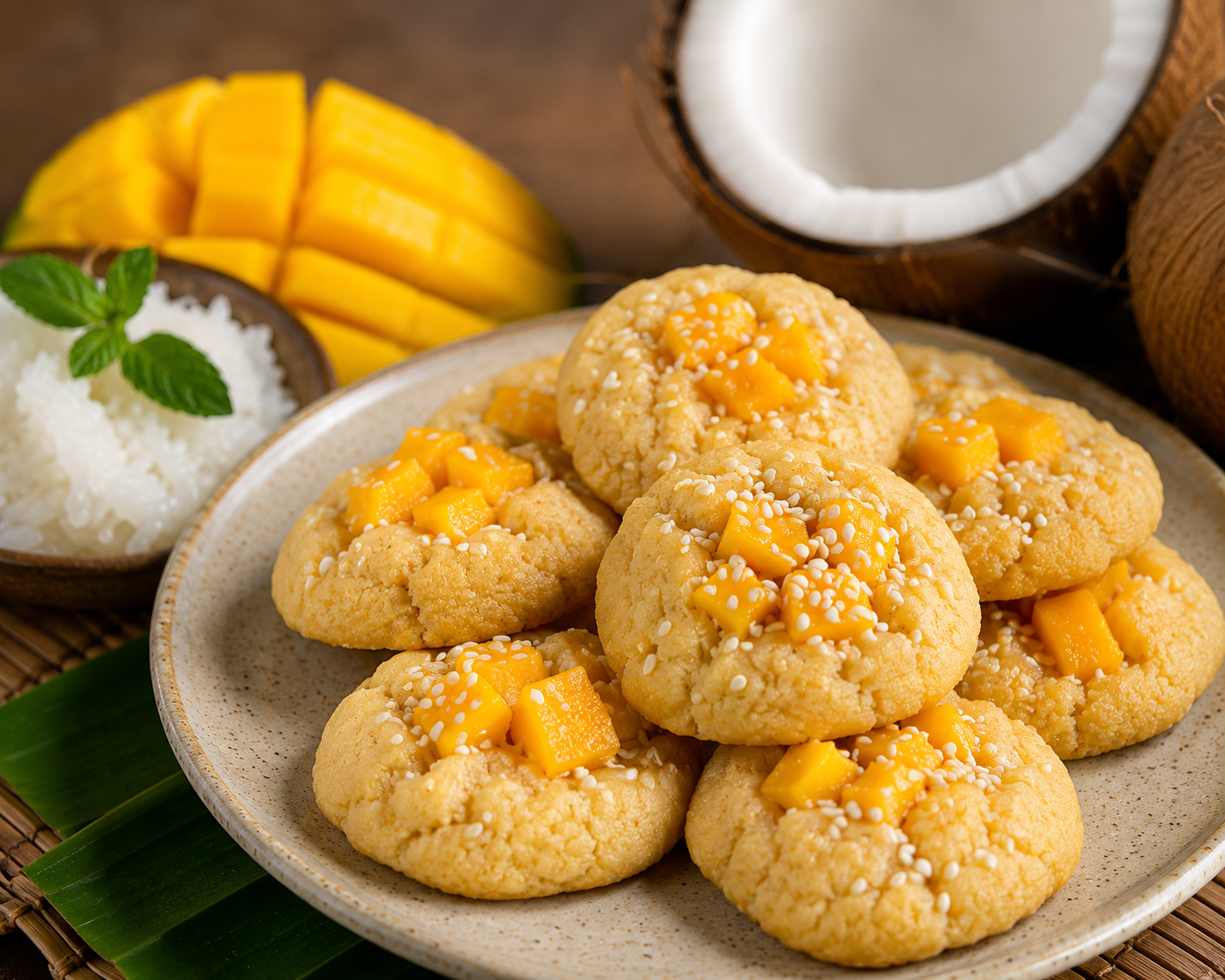Gluten-Free Mango Sticky Rice Cookies